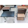Image 1 : Multiple Rolling Storage Cabinets: Wood, Pressboard & Metal & Printer Table