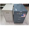 Image 2 : Qty 2 Metal 2 Drawer File Cabinets - 1 Steelmaster w/ Key