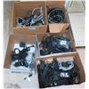 Image 1 : Qty 5 Boxes Misc Cables, Cords, Connectors, Fiber Jacks: Lenovo, Dell, APD, etc