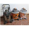 Image 1 : Qty 3 Wet/Dry Shop Vacs: Husky & 2 Ridgid w/ Attachments