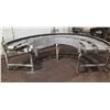Image 1 : Metal Semi-Circle Dual Conveyor Belt System 124"L x 32"W
