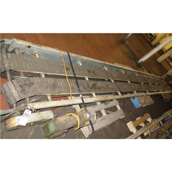 Metal Dual Belt Conveyor Section w/ Motor 295" x 30"W