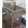 Image 1 : Metal Commercial Sink w/ 2 Faucets