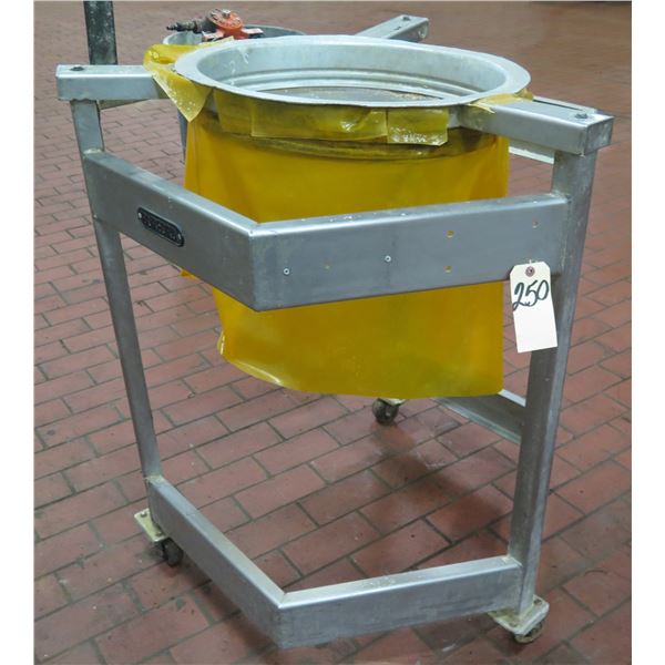 Burford Metal Sifter in Rolling Stand w/ Vibco Valve