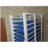 Image 2 : White Metal Rolling Cooling Rack 28”W x 45”D x Approx. 79”H (Black Trays Included)