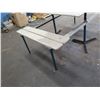 Image 2 : Metal Picnic Table w/ Attached Bench Seats 75" x 48"W