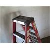 Image 2 : Red Metal Step Ladder w/ 6 Stairs
