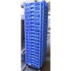 Image 1 : Qty 40 Blue Heavy Duty Stackable Plastic Bread Trays 26” x 21.5” x 4”