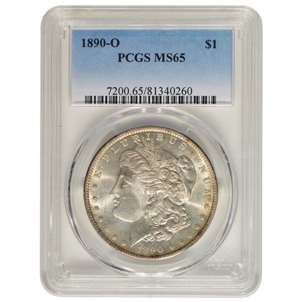 1890-O $1 Morgan Silver Dollar Coin PCGS MS65