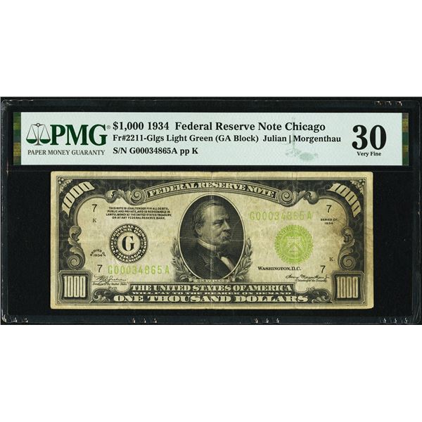 1934 $1000 Chicago FRN PMG 30