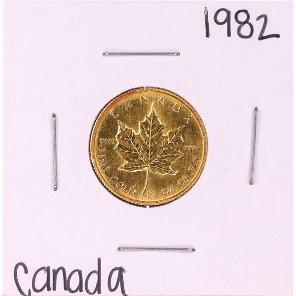 1982 Canada $10 Maple Leaf 1/4 oz Gold Coin