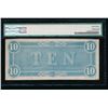 Image 2 : 1864 $10 T-68 Confederate States of America PMG 63