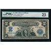 Image 1 : 1899 $2 Mini Porthole Silver Certificate PMG 25