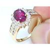 Image 1 : Fine Gem Certified 1.00 ct Ruby & VS Diamond Ring 14kt