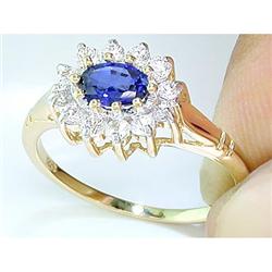 Gem 2.25 ct Certified Sapphire & VS Diamond Ring 14kt