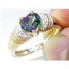 Image 1 : Finest 1.25 ct Certified Peridot & VS Diamond Ring 14kt