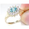 Top Gem 1.00 ct Certified Aquamarine & Diamond Ring 14k