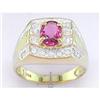 Image 1 : Antique 1.75 ct Certified Ruby & Diamond Ring 14kt Gold