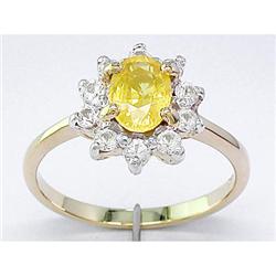 Certified .50 ct Yellow & White Diamond Cocktail Ring