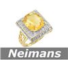 Image 1 : USGL Certified 6.75 ct Citrine & Diamond Ring 14kt Gold