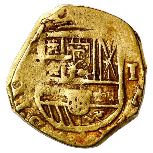 Seville, Spain, cob 1 escudo, Philip III, assayer not visible.