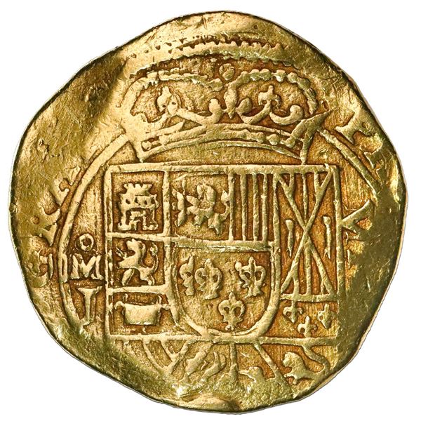 Mexico City, Mexico, cob 8 escudos, (1714)J, variety with date on reverse ( GRAT ), NGC AU 53, ex-17