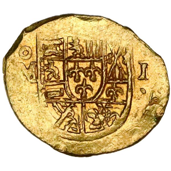 Mexico City, Mexico, cob 1 escudo, (1714)J, NGC MS 64, ex-1715 Fleet (designated on special label),