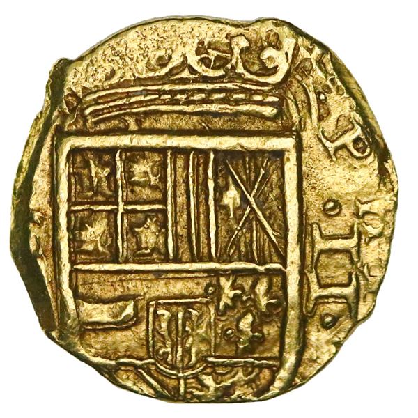 Cartagena, Colombia, cob 2 escudos, 1630( E), mintmark-assayer to left, NGC MS 62, finest known in N