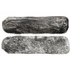 Image 1 : Silver "tumbaga" bar #M-57, 3.28 lb av, marked with fineness IV@L (1550/2400) and partial tax stamp,
