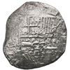 Image 1 : Potosi, Bolivia, cob 8 reales, Philip III, assayer R (curved leg), Grade 3.
