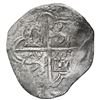 Image 2 : Potosi, Bolivia, cob 8 reales, Philip III, assayer R (curved leg), Grade 3.