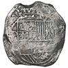 Image 1 : Potosi, Bolivia, cob 8 reales, Philip III, assayer not visible, Grade 1.