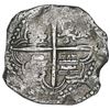 Image 2 : Potosi, Bolivia, cob 8 reales, Philip III, assayer not visible, Grade 1.