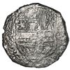 Image 1 : Potosi, Bolivia, cob 8 reales, Philip III, assayer not visible, quadrants of cross transposed, Grade