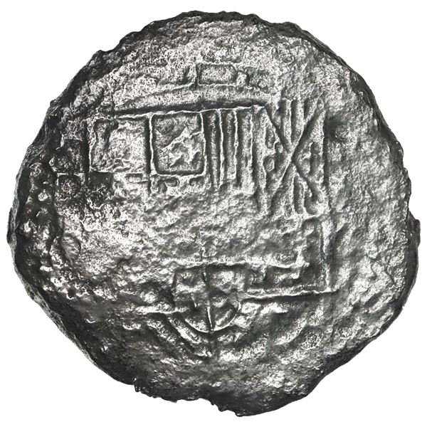 Potosi, Bolivia, cob 8 reales, Philip III, assayer not visible, Grade 4.