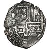 Image 1 : Potosi, Bolivia, cob 4 reales, Philip III, assayer T, Grade 3.