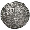 Image 1 : Potosi, Bolivia, cob 2 reales, Philip II, assayer B (5th period), border of x's on reverse, Grade 2.