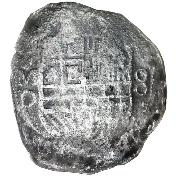 Mexico City, Mexico, cob 8 reales, Philip III, assayer D, Grade 2, NGC shipwreck effect / Sao Jose.