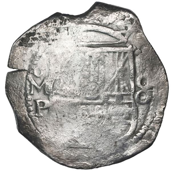 Mexico City, Mexico, cob 8 reales, Philip IV, assayer P.