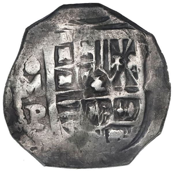 Mexico City, Mexico, cob 4 reales, Philip IV, assayer P.