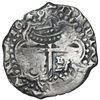 Image 2 : Potosi, Bolivia, cob 8 reales, 1649(Z or O), with arms countermark on cross.