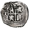 Image 2 : Potosi, Bolivia, cob 4 reales, 1653E, dot-PH-dot at top.