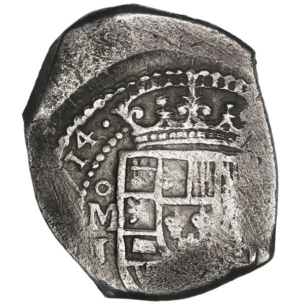 Mexico City, Mexico, cob 8 reales, (1)714J, new style, NGC VF 30, ex-1715 Fleet (designated on speci