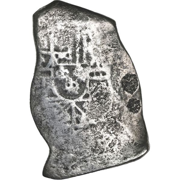 Mexico City, Mexico, cob 8 reales, Philip V, assayer not visible, with hand-signed Mel Fisher certif