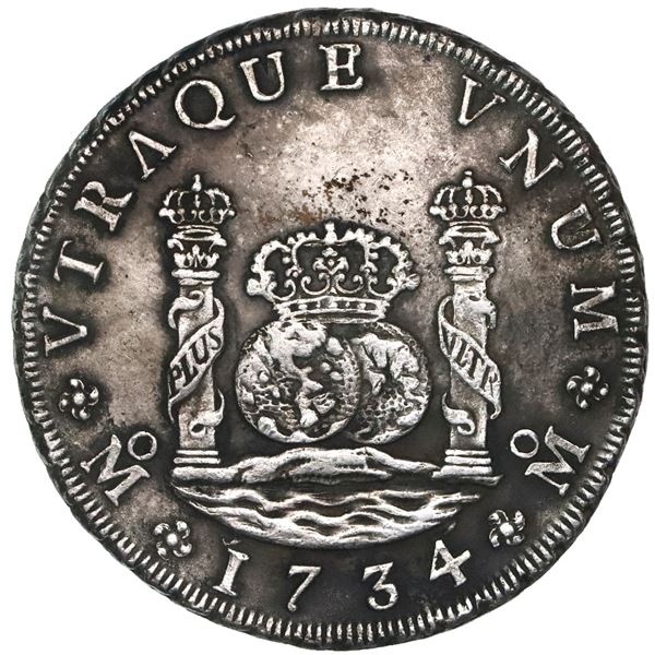 Mexico City, Mexico, pillar 8 reales, Philip V, 1734MF.