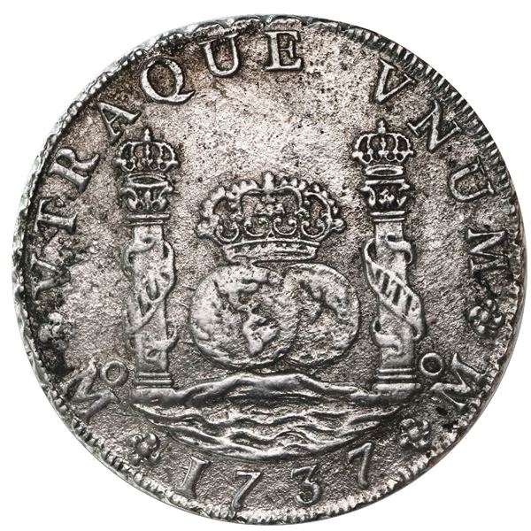 Mexico City, Mexico, pillar 8 reales, Philip V, 1737MF.