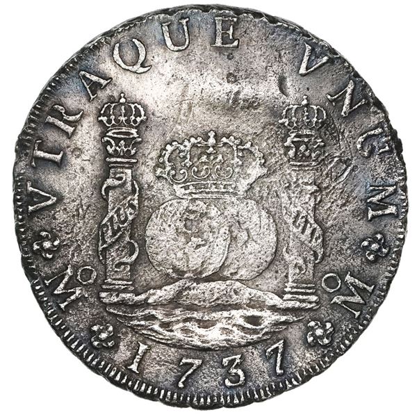 Mexico City, Mexico, pillar 8 reales, Philip V, 1737MF.