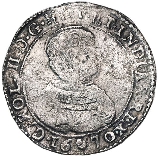 Brabant, Spanish Netherlands (Antwerp mint), portrait ducatoon, Charles II, 1670.