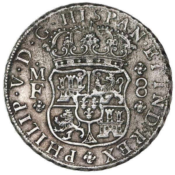 Mexico City, Mexico, pillar 8 reales, Philip V, 1742/1MF.
