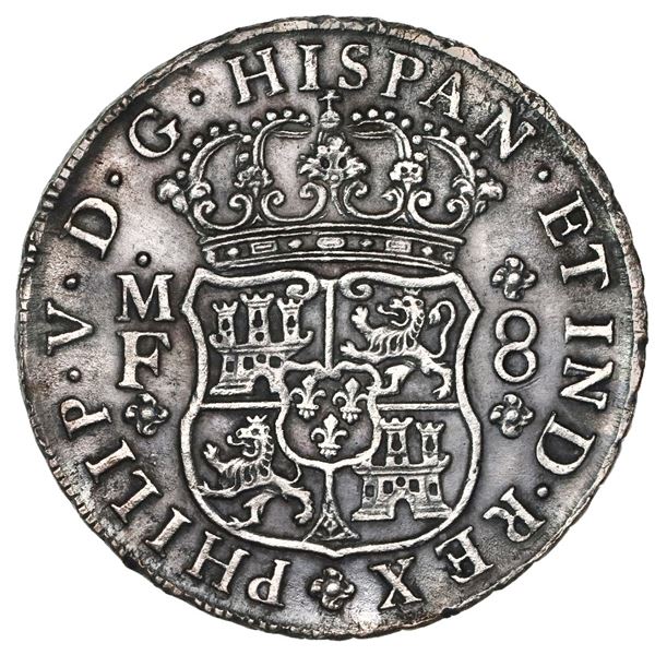 Mexico City, Mexico, pillar 8 reales, Philip V, 1743MF.